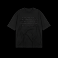 "Just Be Quiet" Black Matte Chrome Heavyweight Tee