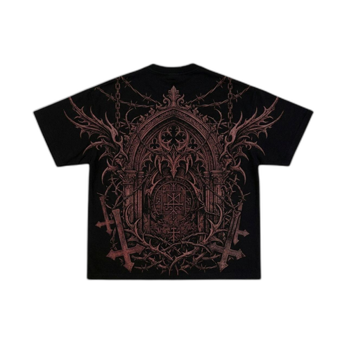 ERISCE CIRE Cathedral of Thorns Graphic Tee - back flat lay, transparent background