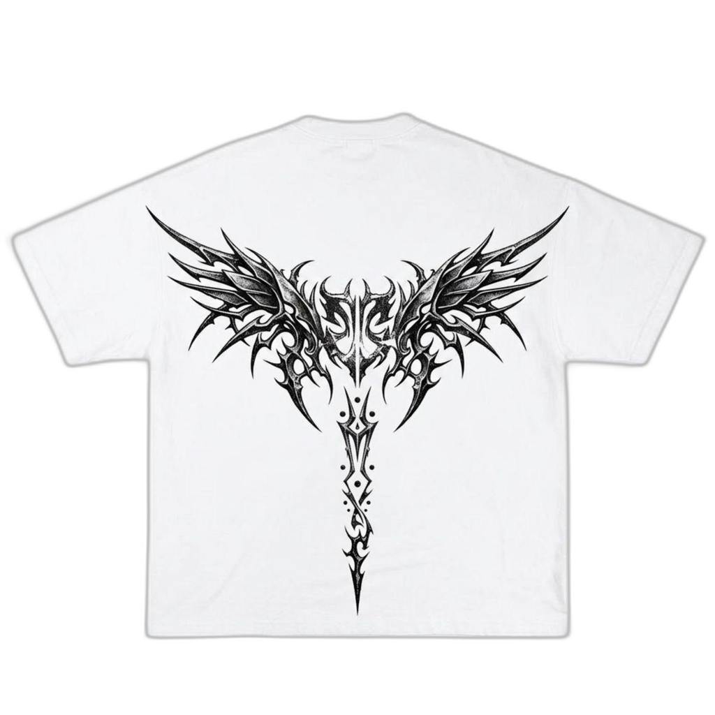 ERISCE CIRE Silence V2 Heavyweight Tee - back flat lay, transparent background