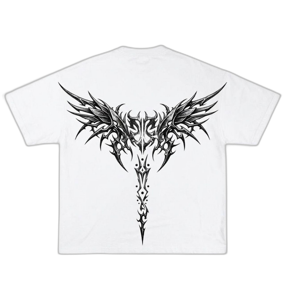 ERISCE CIRE Silence V2 Heavyweight Tee - back flat lay, transparent background
