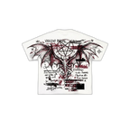 ERISCE CIRE Violent Ritual Graphic Tee - back flat lay, transparent background
